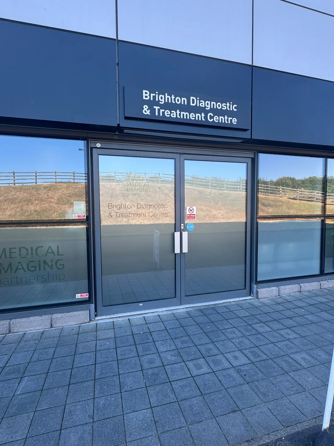 The entrance to the Brighton Diagnostic and Treatment Centre at the American Express Stadium